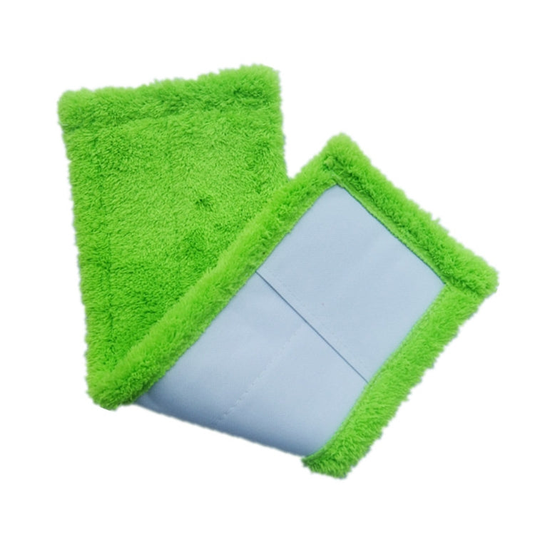 Coral Flannel Head  Padded Flat Replacement Household Company Cleaning Mop Cloth Rag(Green)