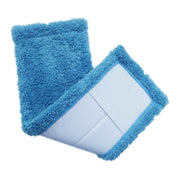 Coral Flannel Head  Padded Flat Replacement Household Company Cleaning Mop Cloth Rag(Blue)