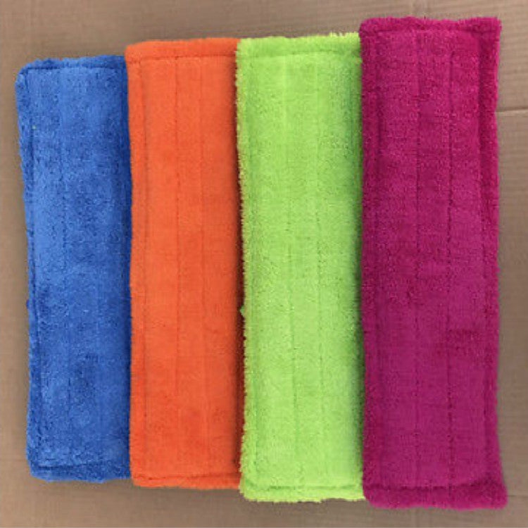 Coral Flannel Head  Padded Flat Replacement Household Company Cleaning Mop Cloth Rag(Blue)