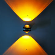 LED Up And Down Light Wall Light Double-Sided Crystal Aluminum Lights Upper Outlet, Power:2W(Yellow Light)