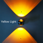 LED Up And Down Light Wall Light Double-Sided Crystal Aluminum Lights Upper Outlet, Power:2W(Yellow Light)
