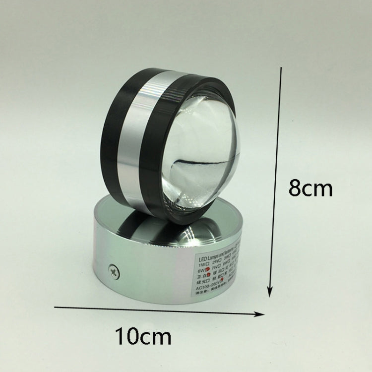 LED Up And Down Light Wall Light Double-Sided Crystal Aluminum Lights Upper Outlet, Power:6W(Red Light)