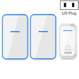 CACAZI A68-2 One to Two Wireless Remote Control Electronic Doorbell Home Smart Digital Wireless Doorbell, Style:US Plug(White) - free shipping - PMC TechLife - Order now!