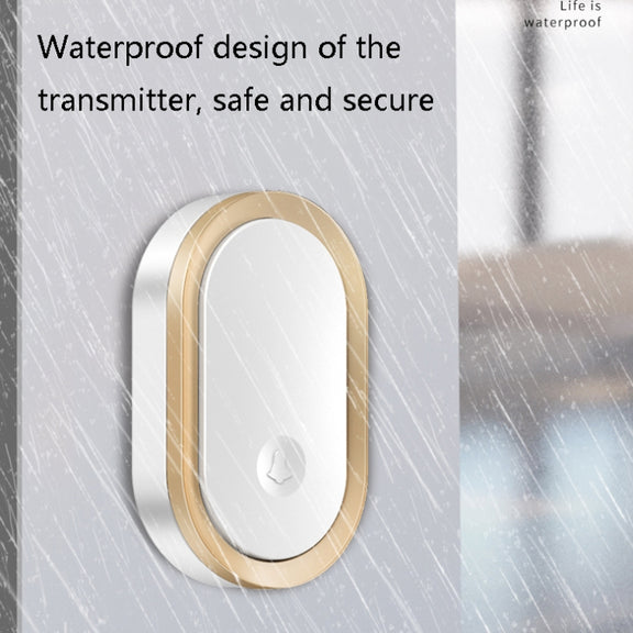 CACAZI A99 Home Smart Remote Control Doorbell Elderly Pager, Style:UK Plug(Silver)
