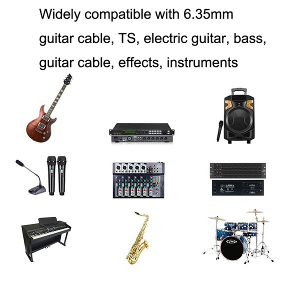 5m 2 Elbow Head 6.35mm Guitar Cable Oxygen-Free Copper Core TS Large Two-core Cable