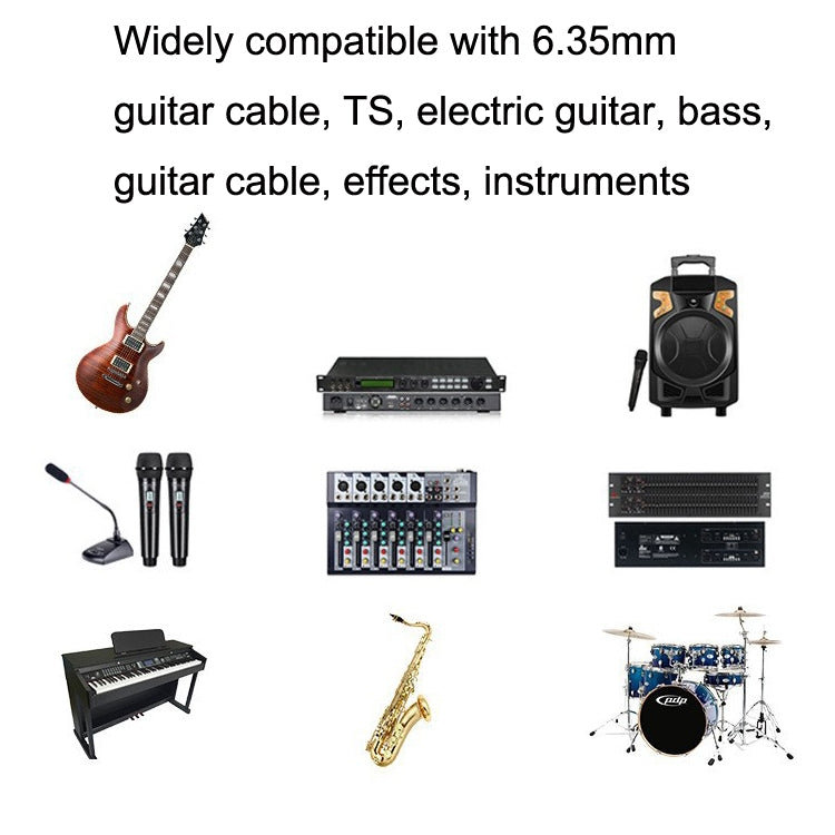 10m 2 Elbow Head 6.35mm Guitar Cable Oxygen-Free Copper Core TS Large Two-core Cable