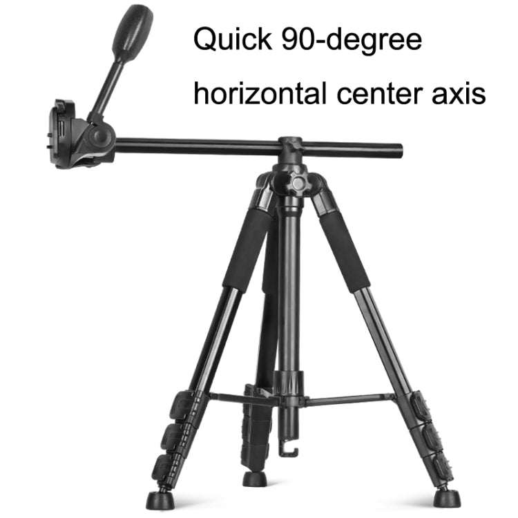 QingZhuangShiDai Q111H Aluminum Alloy Mobile Phone Camera Photography Tripod(Black)