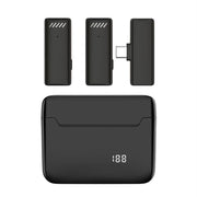 S13 Dual Microphone USB-C/Type-C Interface Wireless Lavalier Noise Canceling Microphone with Charging Case