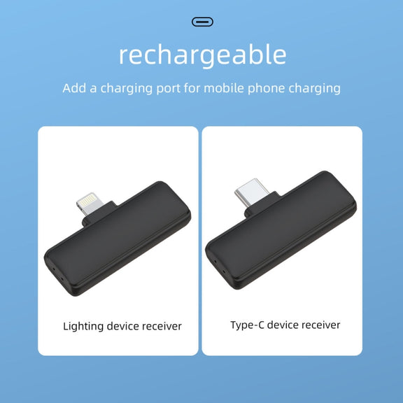 S13 Dual Microphone USB-C/Type-C Interface Wireless Lavalier Noise Canceling Microphone with Charging Case