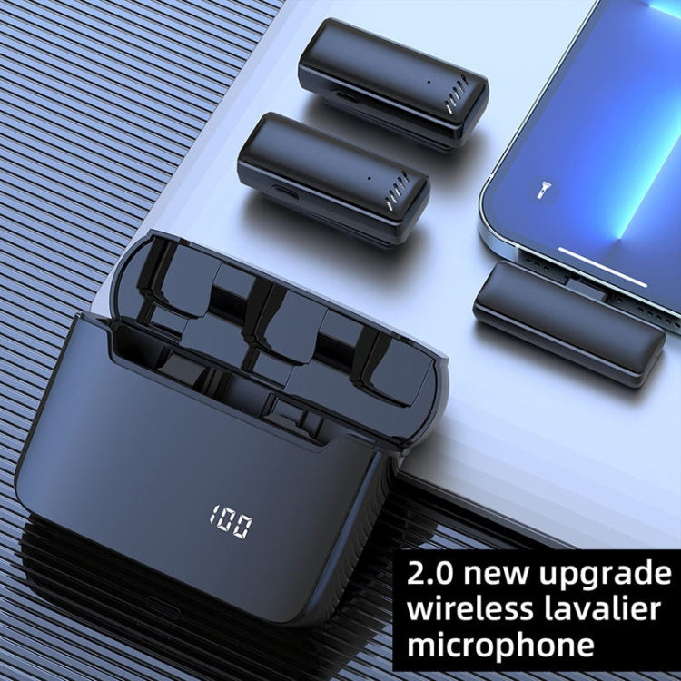 S13 Dual Microphone USB-C/Type-C Interface Wireless Lavalier Noise Canceling Microphone with Charging Case
