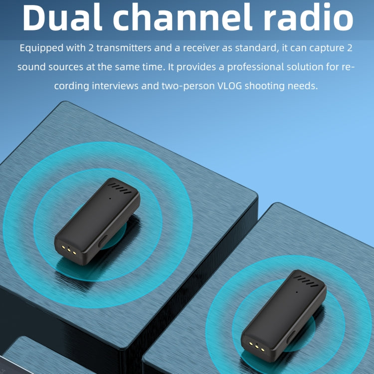 S13 Dual Microphone 8 Pin Interface Wireless Lavalier Noise Canceling Microphone with Charging Case