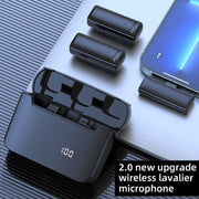 S13 Dual Microphone 8 Pin Interface Wireless Lavalier Noise Canceling Microphone with Charging Case
