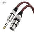 12m Red and Black Net TRS 6.35mm Male To Caron Female Microphone XLR Balance Cable - Microphone Audio Cable & Connector by PMC TechLife | Online Shopping South Africa | PMC TechLife | Buy Now Pay Later Mobicred
