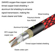 25m Red and Black Net TRS 6.35mm Male To Caron Female Microphone XLR Balance Cable