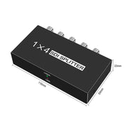 1 In 4 Out SD-SDI / HD-SDI / 3G-SDI Distribution Amplifier Video SDI Splitter(US Plug)