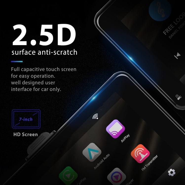 A3135 7 Inch HD Wired Smart Screen With Wireless CarPlay + Android Auto + Android With With 16G Memory Card