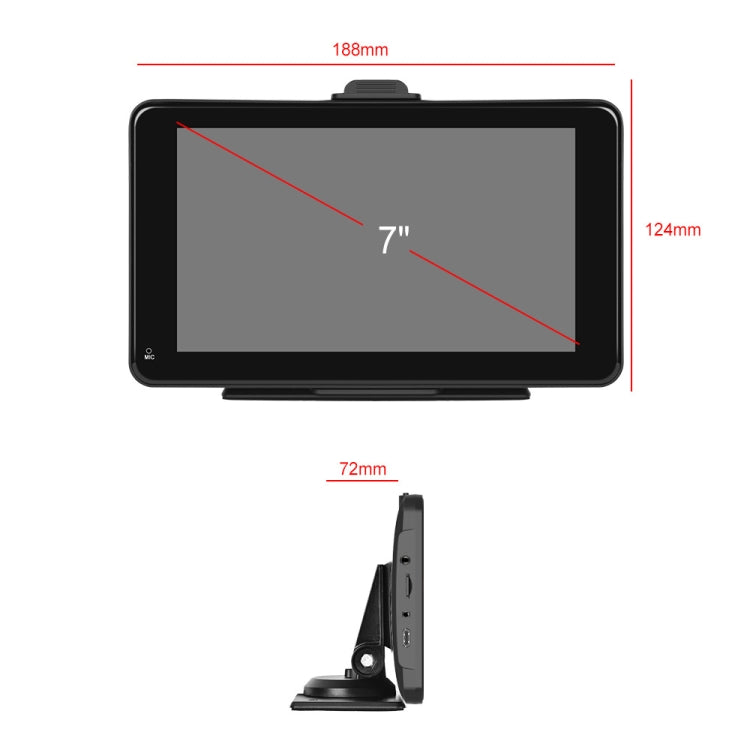 A3135 7 Inch HD Wired Smart Screen With Wireless CarPlay + Android Auto + Android With With 32G Memory Card