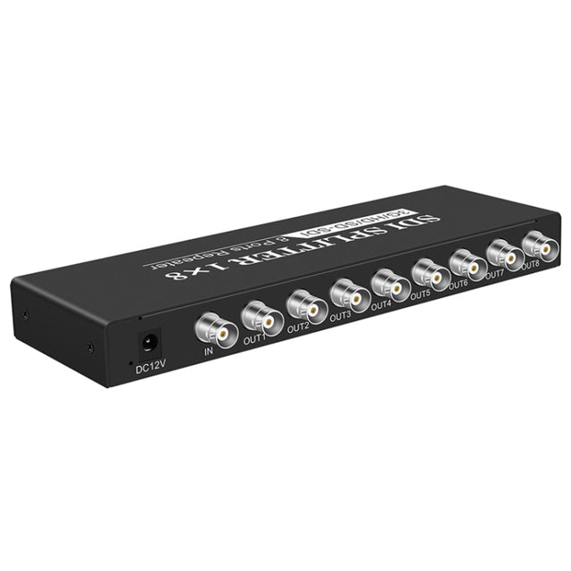 1 In 8 Out SD-SDI / HD-SDI / 3G-SDI Distribution Amplifier Video SDI Splitter(US Plug)