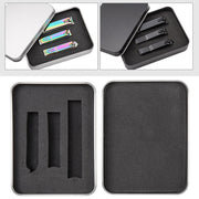 3 in 1 Black Color Titanium Nail Shear Set Exfoliating Manicure Tool, Style:Black (Iron Box)