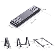 Oatsbasf 03040 Metal Mini Notebook Stand Aluminum Alloy Computer Cooling Folding Bracket(Grey)