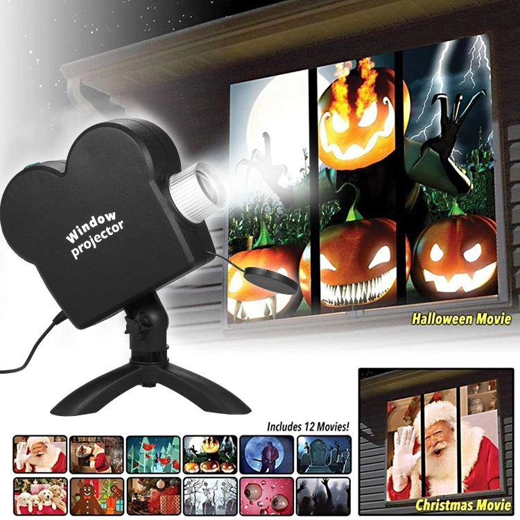 Christmas Halloween Laser Projector Mini Window Home Theater Projector, Plug Type:AU Plug