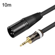 3.5mm To Caron Male Sound Card Microphone Audio Cable, Length:10m - free shipping - PMC TechLife - Order now!