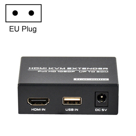FJGEAR FJ-HKV50 HDMI+USB To KVM 1080P IP 50M Extender, Plug Type:EU Plug