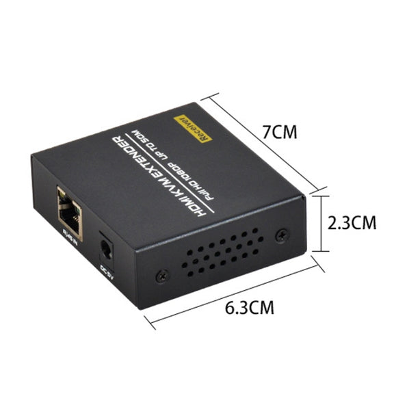 FJGEAR FJ-HKV50 HDMI+USB To KVM 1080P IP 50M Extender, Plug Type:EU Plug