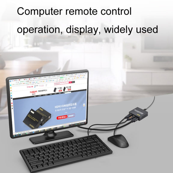 FJGEAR FJ-HKV50 HDMI+USB To KVM 1080P IP 50M Extender, Plug Type:EU Plug