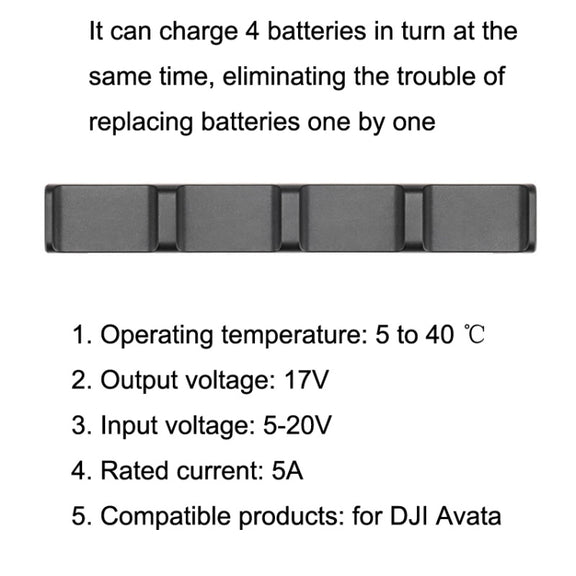 Original DJI Avata Charge Housekeeper 4 Batteries Charger