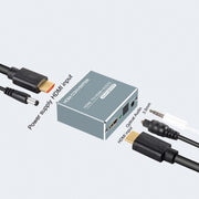 FJGEAR FJ-HDV01 HDMI HD 4K 30HZ Fiber Audio Separator, Plug Type:EU Plug