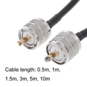 UHF Male To UHF Male RG58 Coaxial Adapter Cable, Cable Length:3m