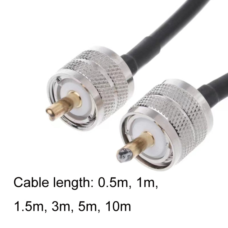 UHF Male To UHF Male RG58 Coaxial Adapter Cable, Cable Length:3m