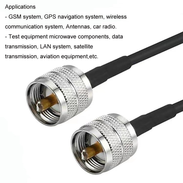UHF Male To UHF Male RG58 Coaxial Adapter Cable, Cable Length:3m