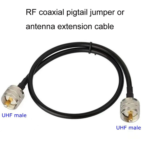 UHF Male To UHF Male RG58 Coaxial Adapter Cable, Cable Length:3m