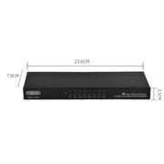 FJGEAR FJ-810UK 8 In 1 Out USB KVM Switcher With Desktop Switch, Plug Type:EU Plug(Black)