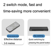 FJGEAR FJ-810UK 8 In 1 Out USB KVM Switcher With Desktop Switch, Plug Type:EU Plug(Black)