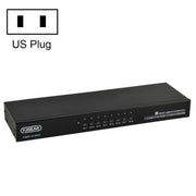 FJGEAR FJ-810UK 8 In 1 Out USB KVM Switcher With Desktop Switch, Plug Type:US Plug(Black)