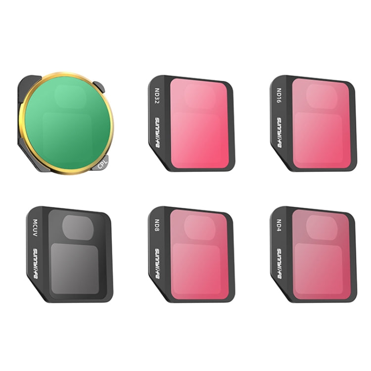 6 PCS / Set MCUV+CPL+ND4+ND8+ND16+ND32 Sunnylife M3-FI330 For Mavic 3 Filter