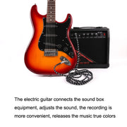Guitar Connection Wire Folk Bass Performance Noise Reduction Elbow Audio Guitar Wire, Size:10m(Red Black)