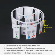 Children Beginner Piano Keyboard Color Stickers Musical Instrument Accessories, Style: Piano Keys 61 keys