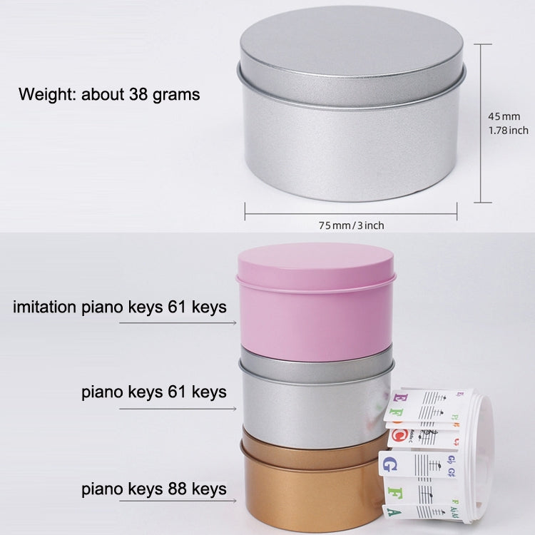 Children Beginner Piano Keyboard Color Stickers Musical Instrument Accessories, Style: Piano Keys 61 keys