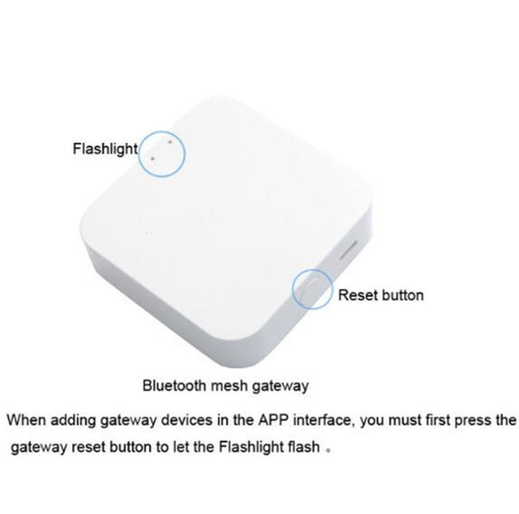 Bluetooth Multifunction Gateway Smart Home Door and Window Sensor Socket Control Center(White)