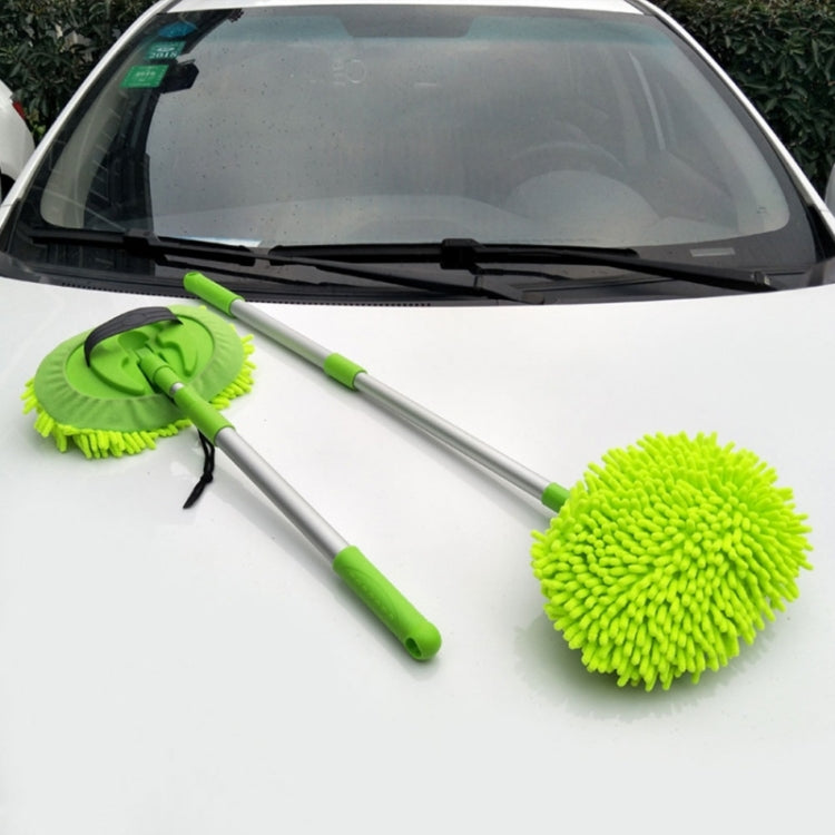 2 PCS Aluminum Alloy Three-section Telescopic Rod Car Wash Cleaning Brush Dusting Tool Dust Mop