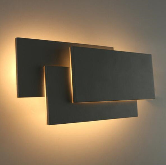 Black circle 18W Creative Simple Bedroom Bedside Living Room Restaurant Hotel Study Hall Corridor Aisle Light LED Tower Stack Wall Lamp(Warm Light)