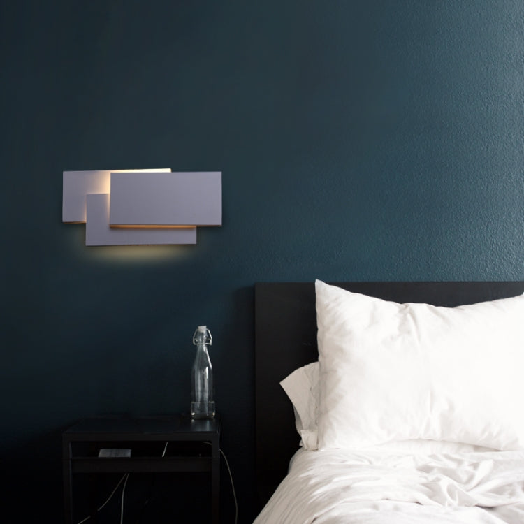 White circle 18W Creative Simple Bedroom Bedside Living Room Restaurant Hotel Study Hall Corridor Aisle Light LED Tower Stack Wall Lamp(White Light)
