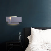 Black square 18W Creative Simple Bedroom Bedside Living Room Restaurant Hotel Study Hall Corridor Aisle Light LED Tower Stack Wall Lamp(Warm Light)