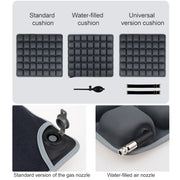 Air Cushion 3D Airbag Breathable Office Beautiful Buttocks Cushion Decompression Massage Cushion(Water Dual-Use Black Cushion)