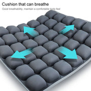 Air Cushion 3D Airbag Breathable Office Beautiful Buttocks Cushion Decompression Massage Cushion(Water Dual-Use Black Cushion)