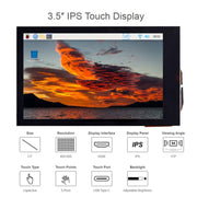 Waveshare 3.5inch 480x800 IPS Capacitive Touch LCD Display For Raspberry Pi ,HDMI Interface